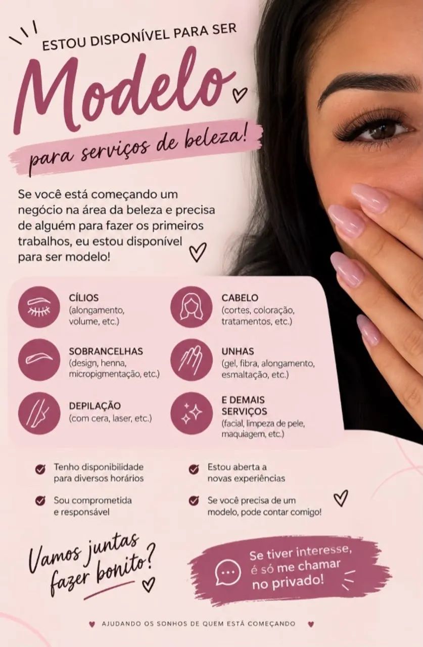 Disponível para ser modelo