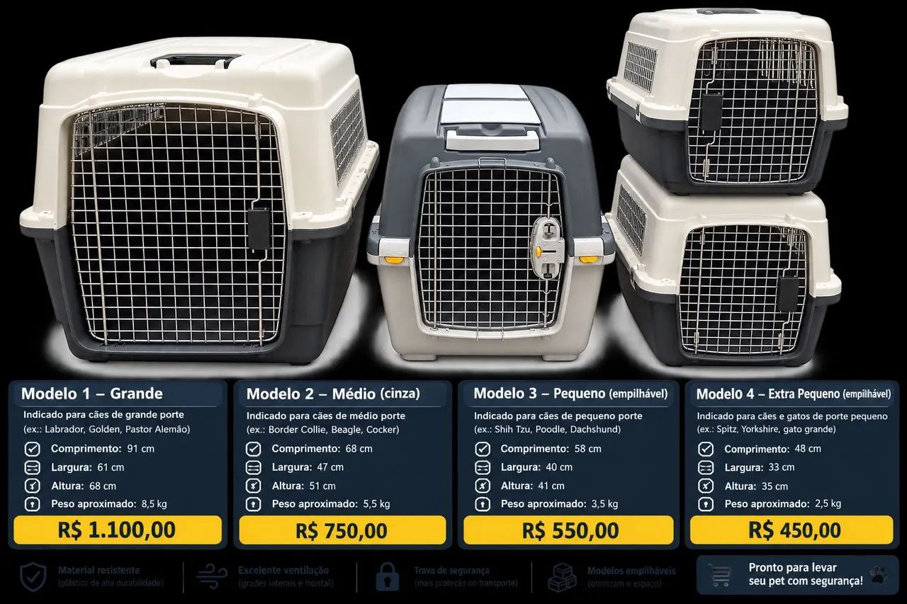 VENDO CAIXAS DE TRANSPORTE PARA CÃES E GATOS ?