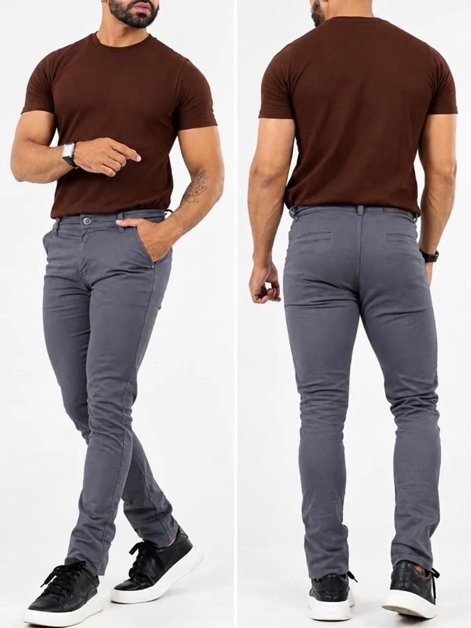 Calça masculina sarja brim  - Foto 3