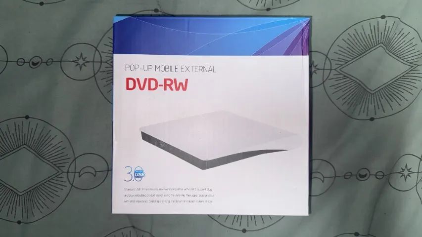 Gravador e leitor de DVD/CD Externo USB-A e C (Novíssimo)