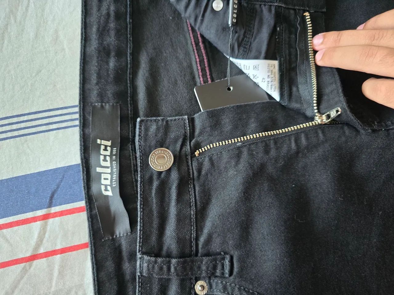 Calça jeans reta preta colcci - Foto 3