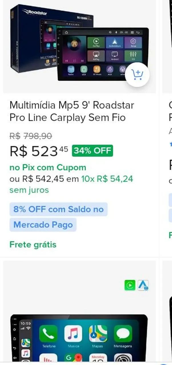 MULTIMIDIA 9 POLEGADAS, DA ROADSTAR UNIVERSAL NOVO