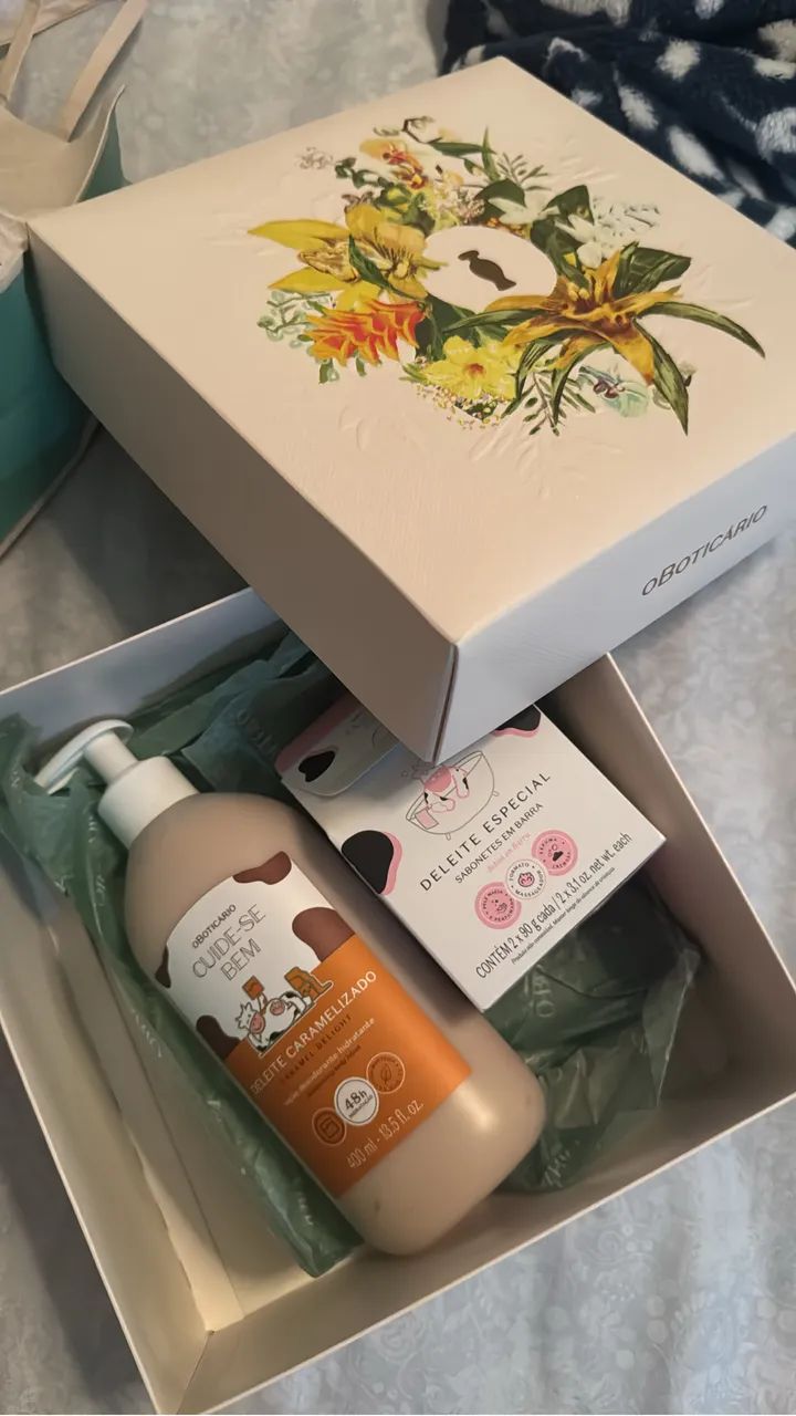 Kit hidratante e sabonete 