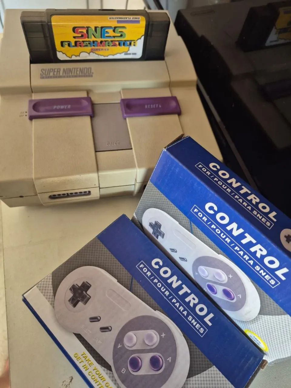 Super Nintendo com jogos 