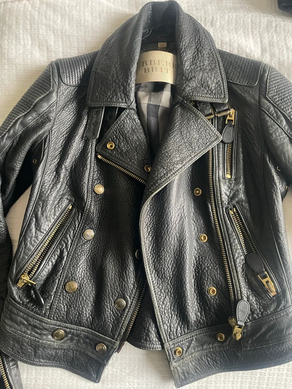 Jaqueta de couro legitimo Burberry - Foto 2