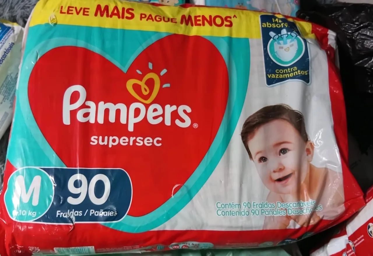 Fralda M pampers 90 uni