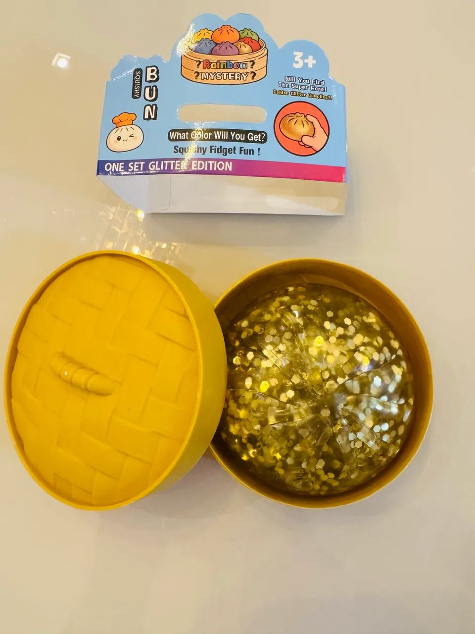 Dumpling squishy Glitter dourado  - Foto 3