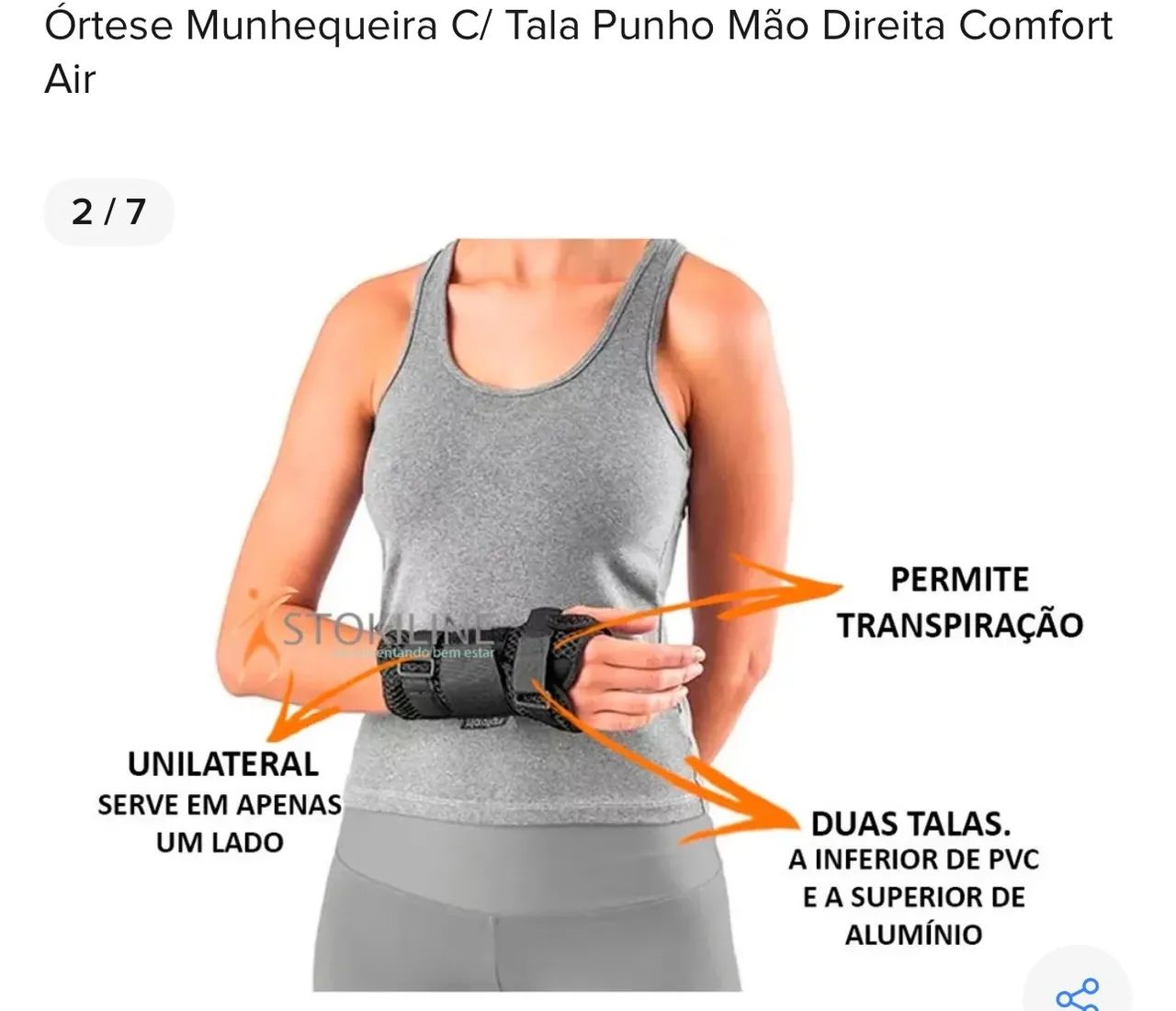 Ortese munhequeira para mão direita. Nunca usada! - Foto 6