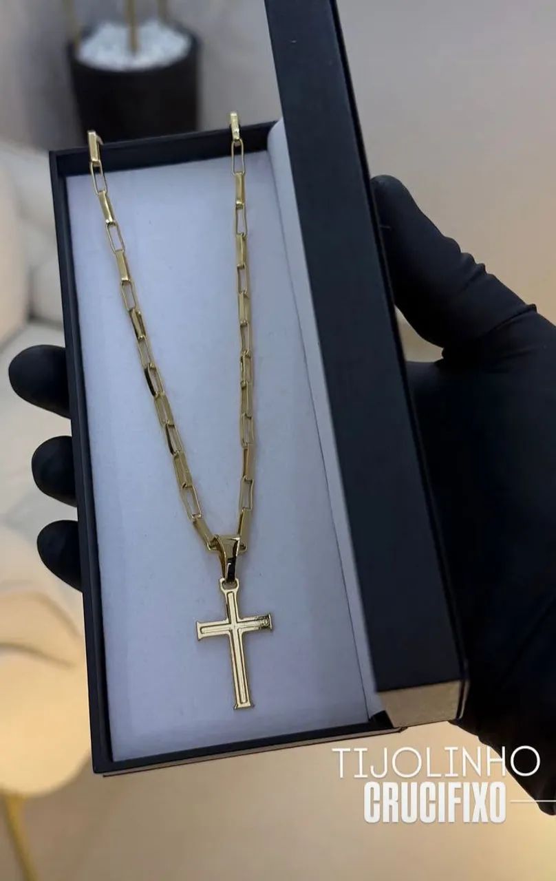Corrente+Pingente Joia banho 24k com. verniz qualidadee e maior durabilidade Chama no Pv