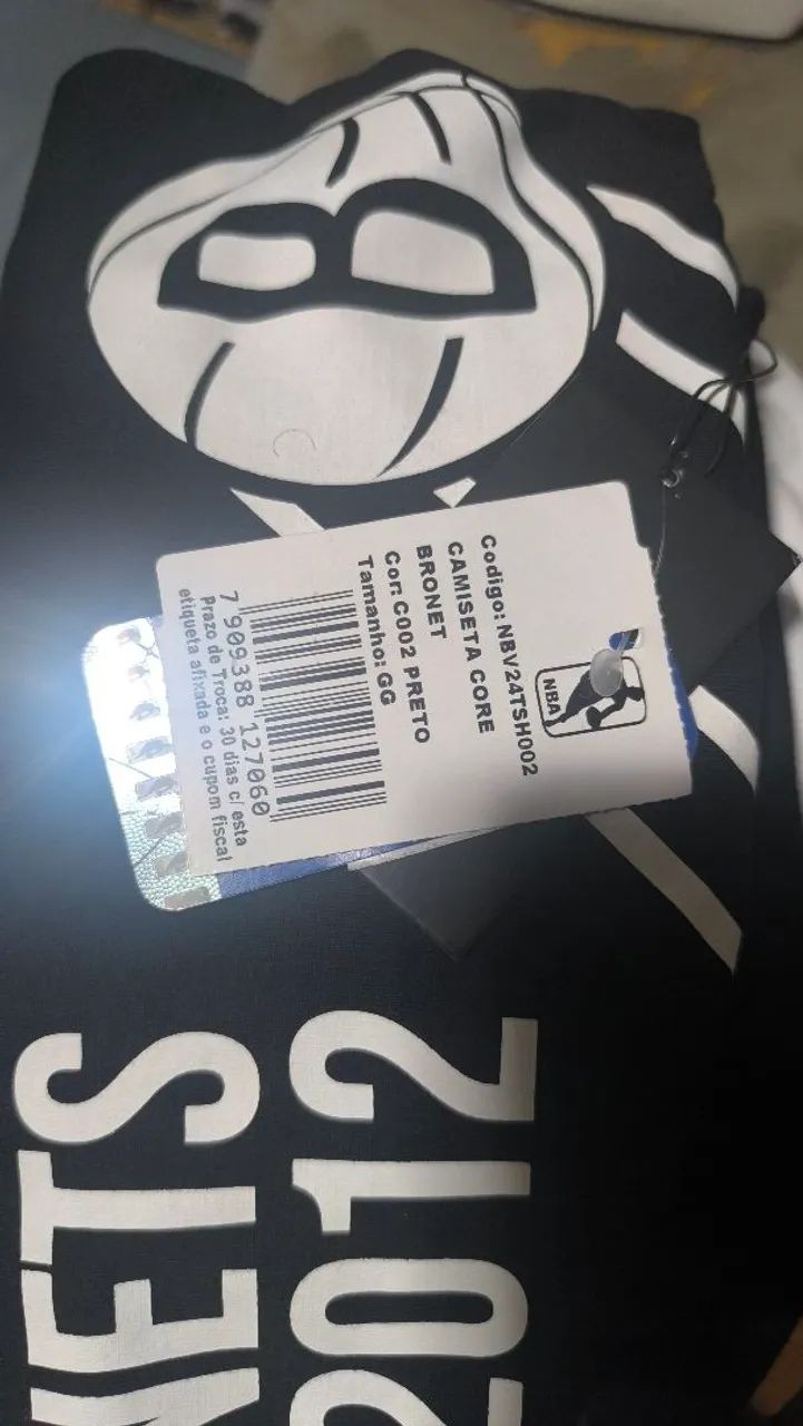 Camiseta NBA Brooklyn Nets Core Original/Nova Tam-GG - Foto 2