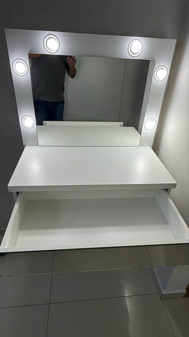 Vendo Penteadeira Camarim Suspensa com Espelho e Iluminação - Foto 5