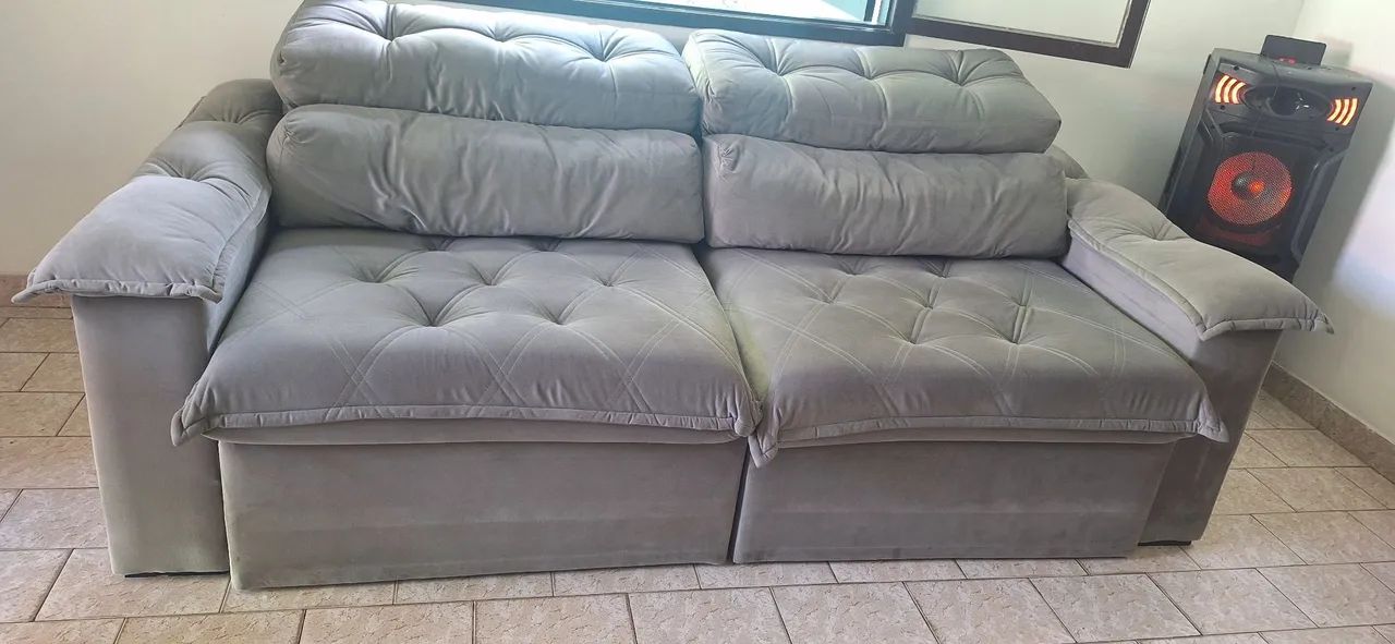 Sofá usado retrátil e reclinável  - Foto 4