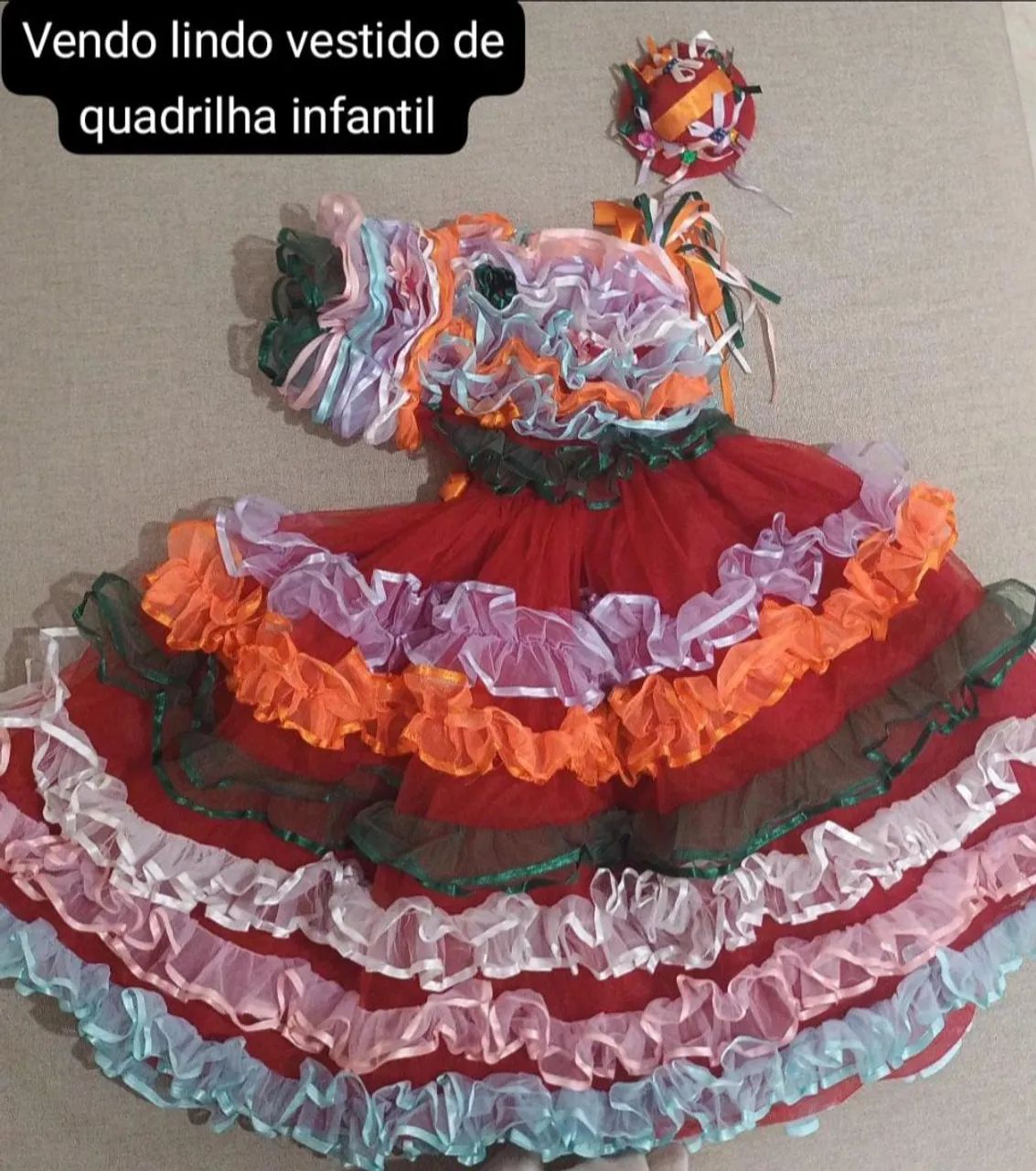 Vendo lindo vestido de quadrilha infantil 