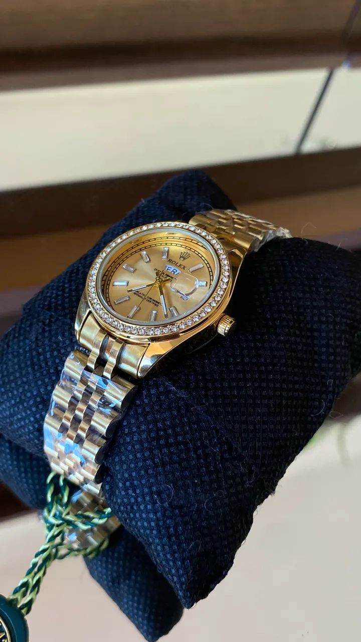 Relógio Rolex Dourado Quartz - Foto 2