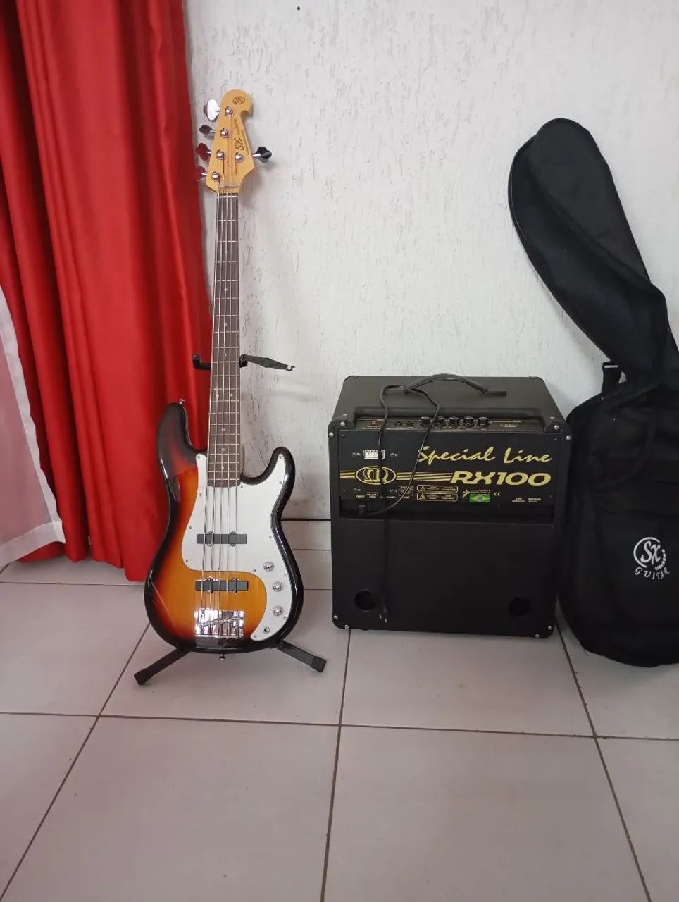 Contra baixo e caixa de som  - Foto 5