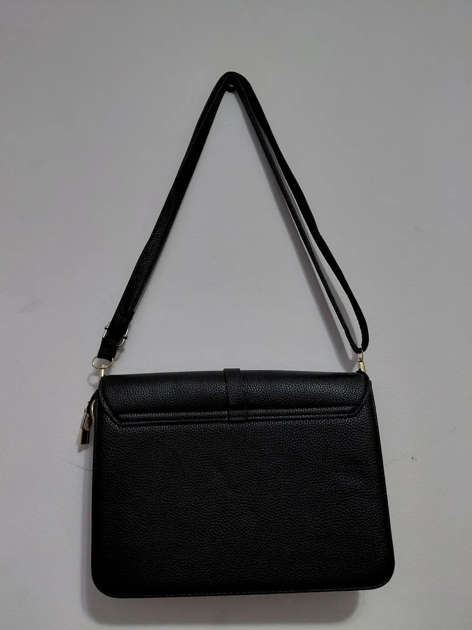 Bolsa couro preta  - Foto 3