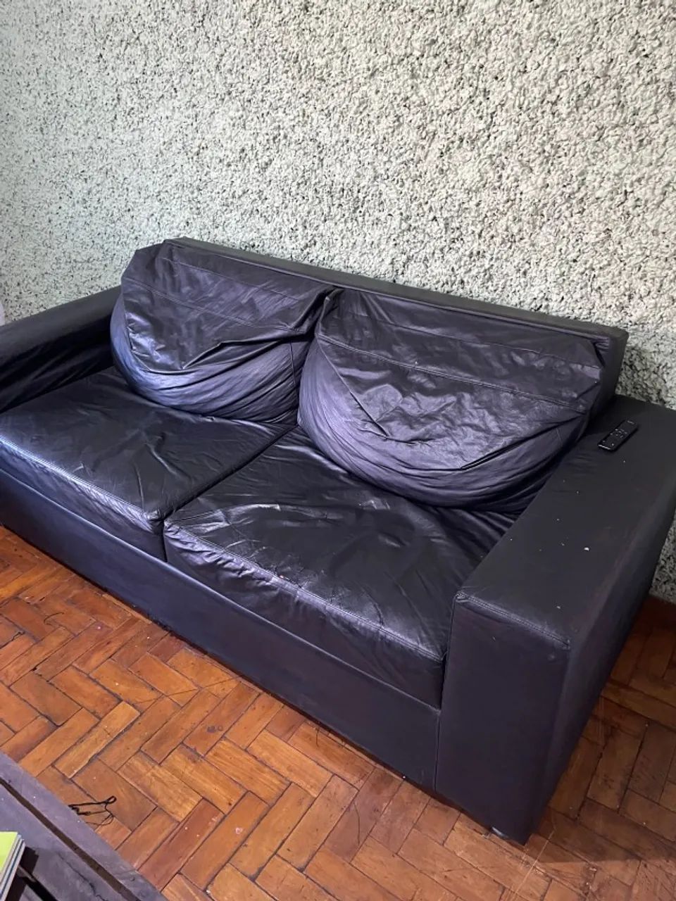 Sofá de Couro Preto (Novo) - Foto 4