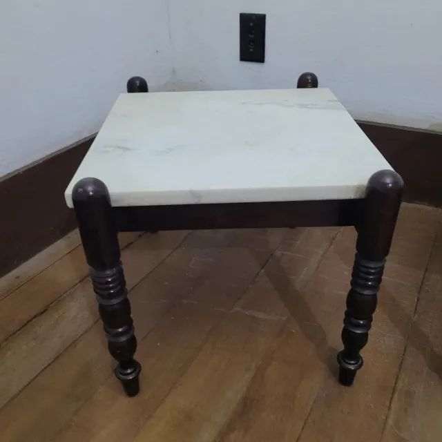 Conjunto 3 mesas (madeira e mármore) - Foto 3