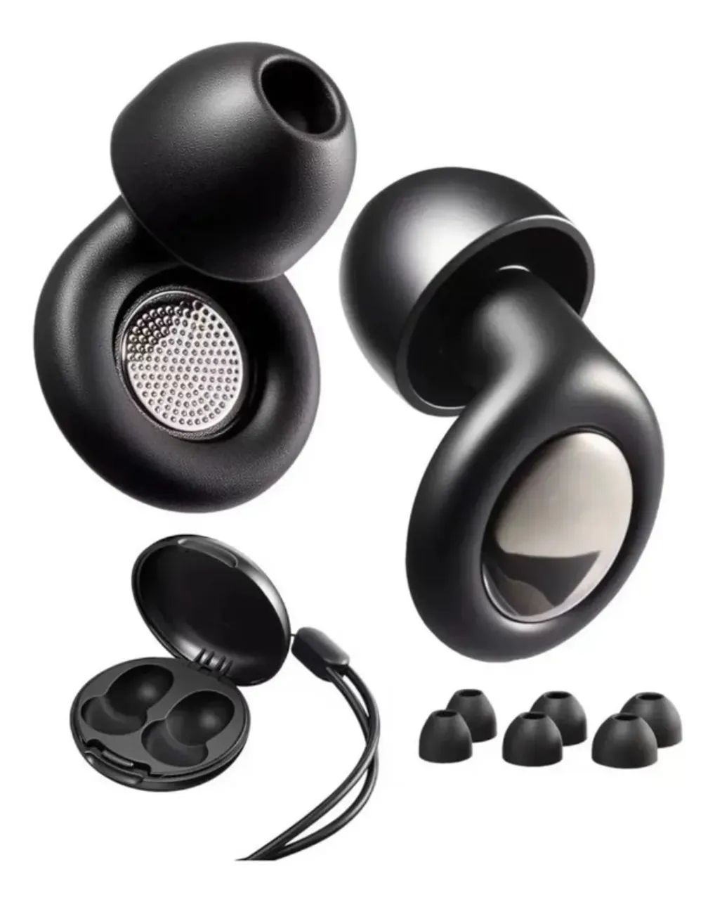 Protetor Auricular de Silicone Reduz Até 45dB para Dormir e Estudar com Estojo