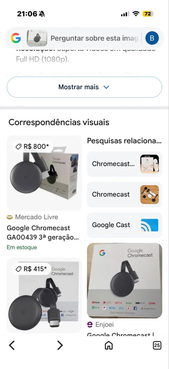 Chrome cast "deixe sua tv smart " - Foto 2