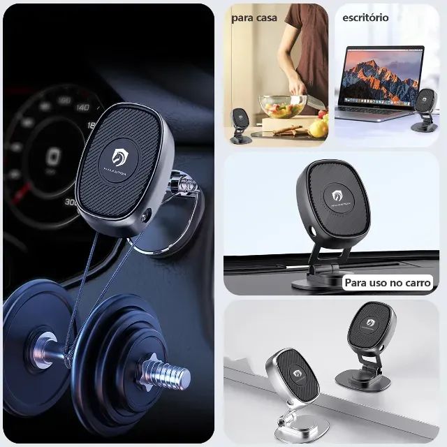 Suporte De Celular Magnético Para Carro (RECEBA EM CASA) - Foto 4