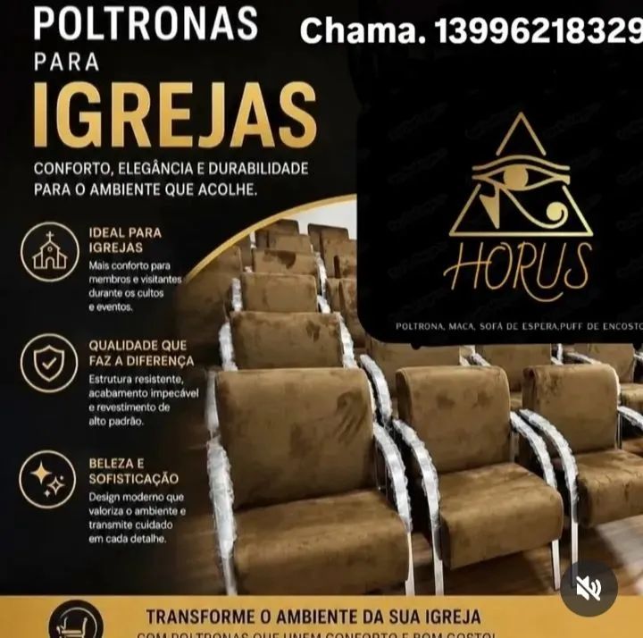 Poltrona para igreja 