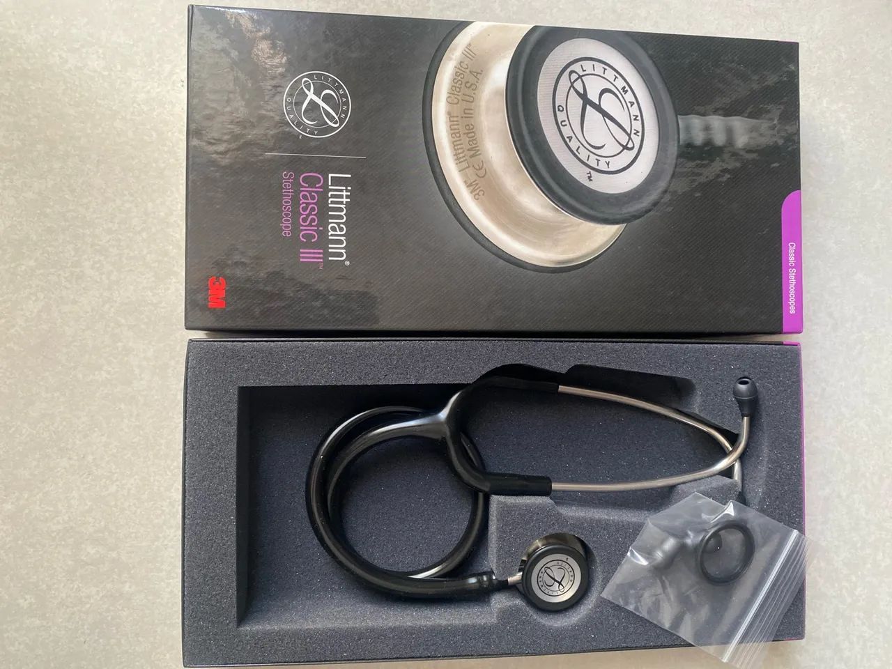 Estetoscópio littman Classic lll preto 