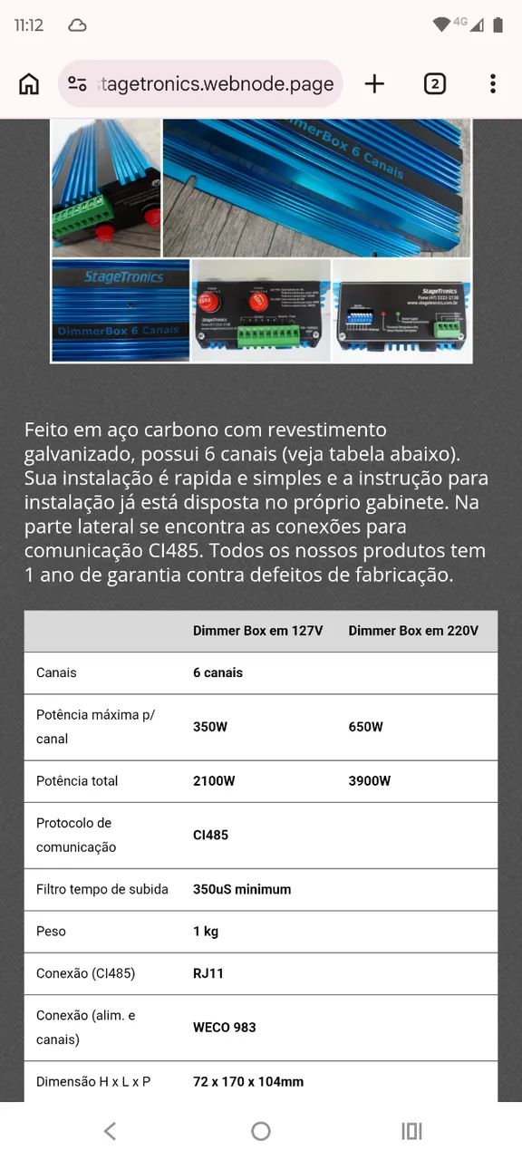 Dimmer box 6 canais  - Foto 2