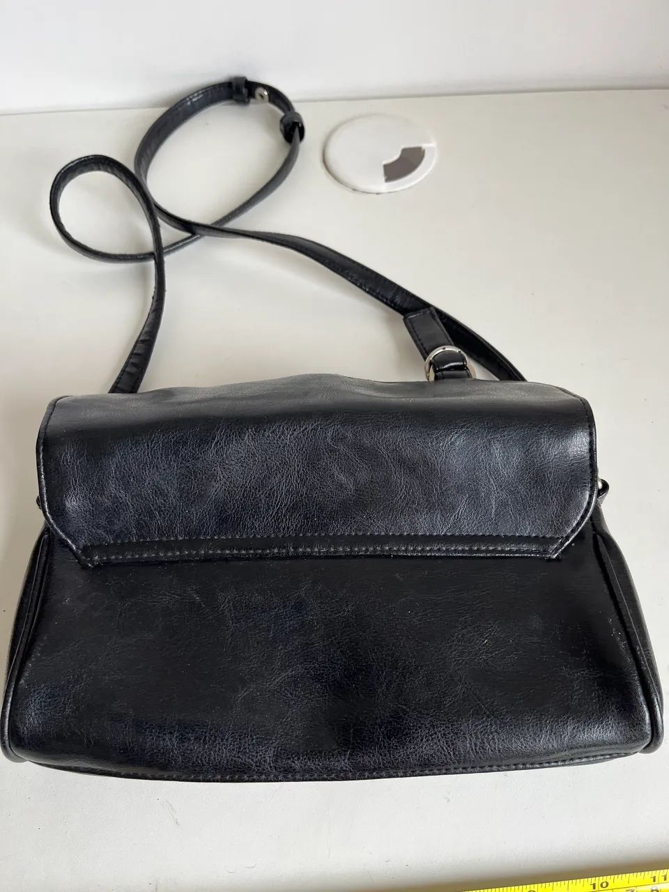 Bolsa preta tipo baguete courinho  - Foto 3