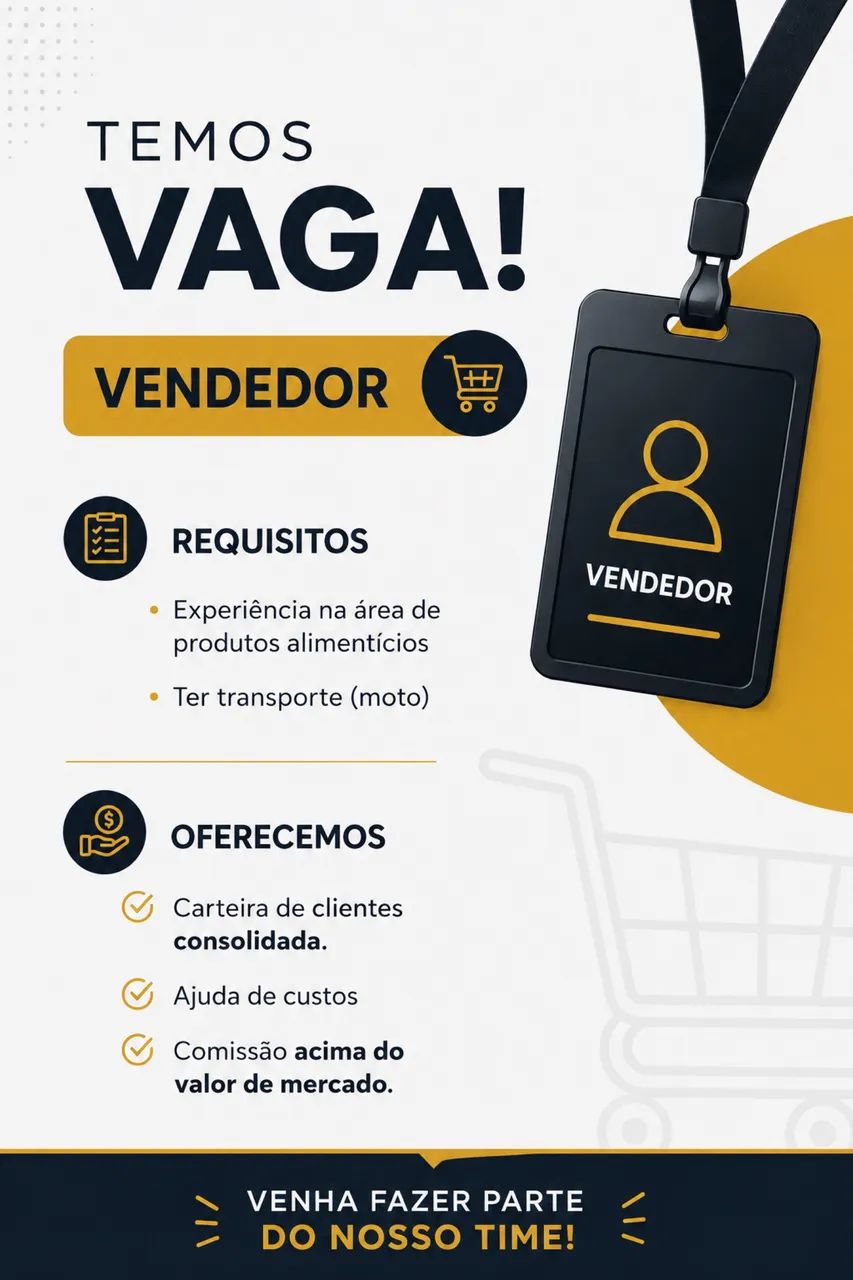 Vaga para Vendedor