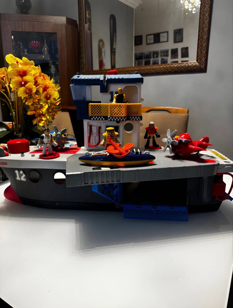 Navio porta aviões Imaginext Ficher Price - Brinquedos e Jogos