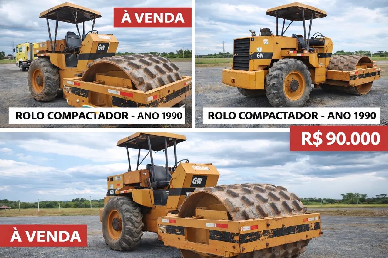 Rolo compactador ano 1990 - Foto 2