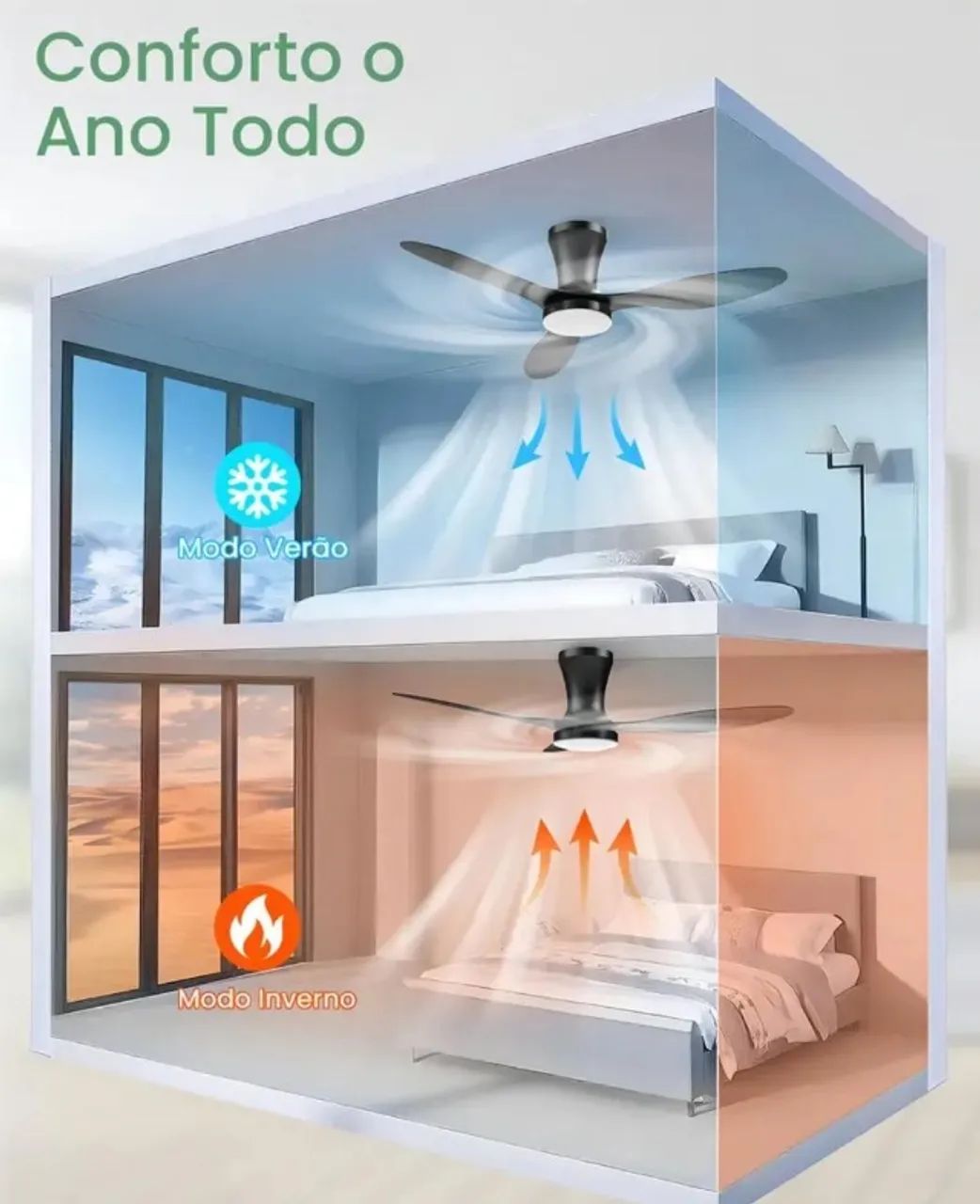 Ventilador de Teto Bivolt cor preto - Foto 4