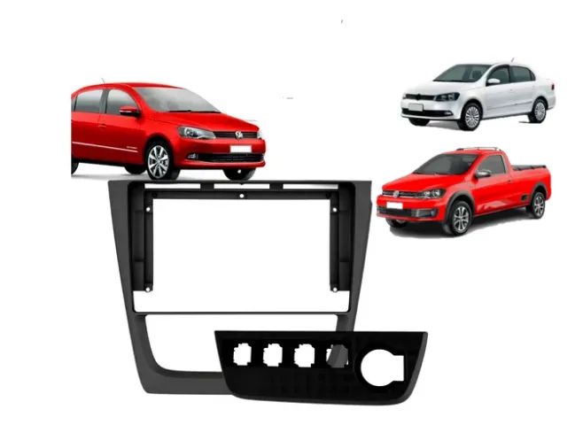 Moldura Painel Multimídia 2din 9 Polegadas Volkswagen Gol Saveiro Voyage G6