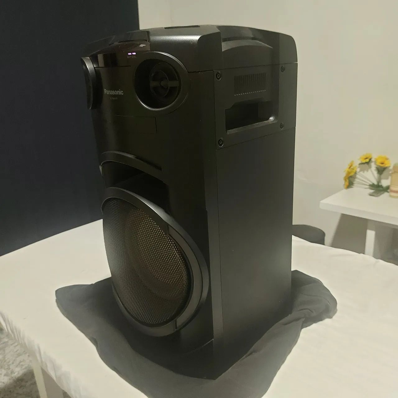 Caixa panasonic , com rádio Bluetooth entrada aux bateria