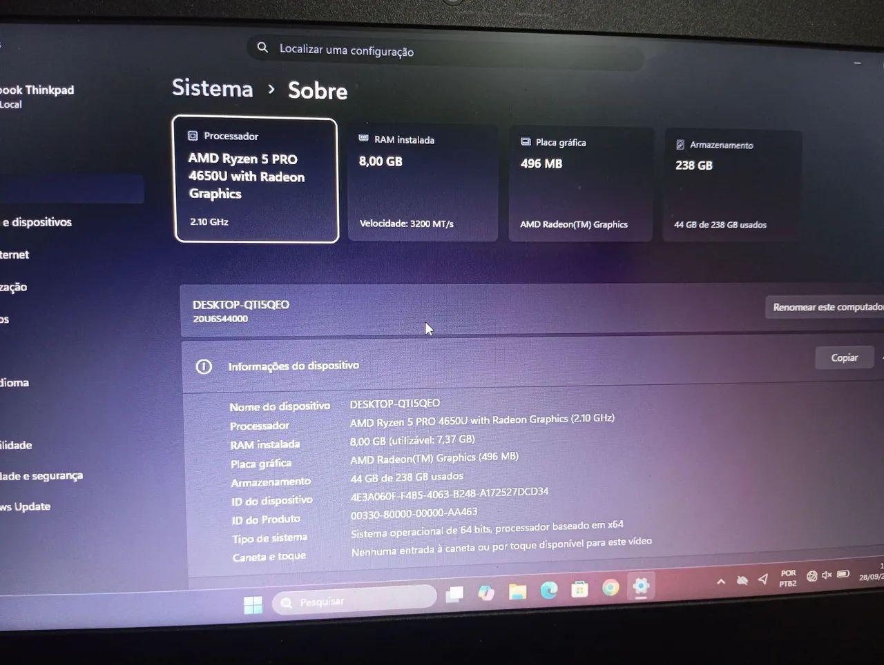 Notebook Lenovo ThinkPad L14 GeN 1  - Foto 2
