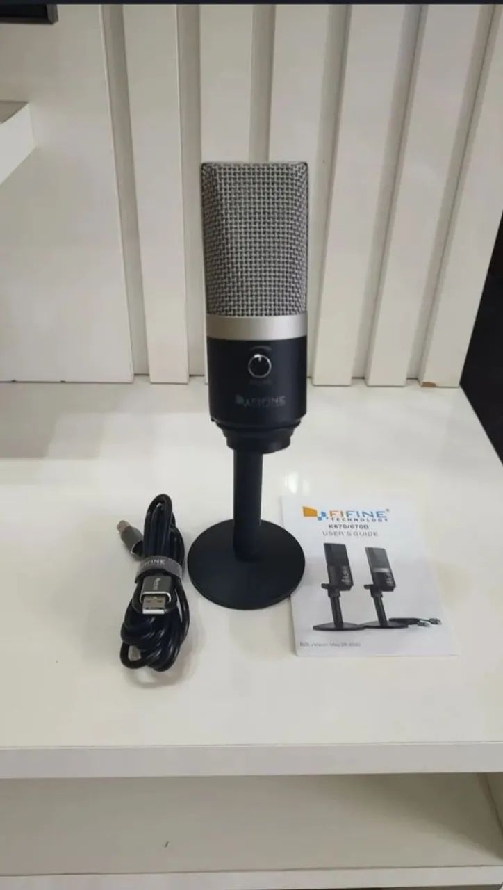 MICROFONE FIFINE K670 + BRAÇO ARTICULADO E POPFILTER