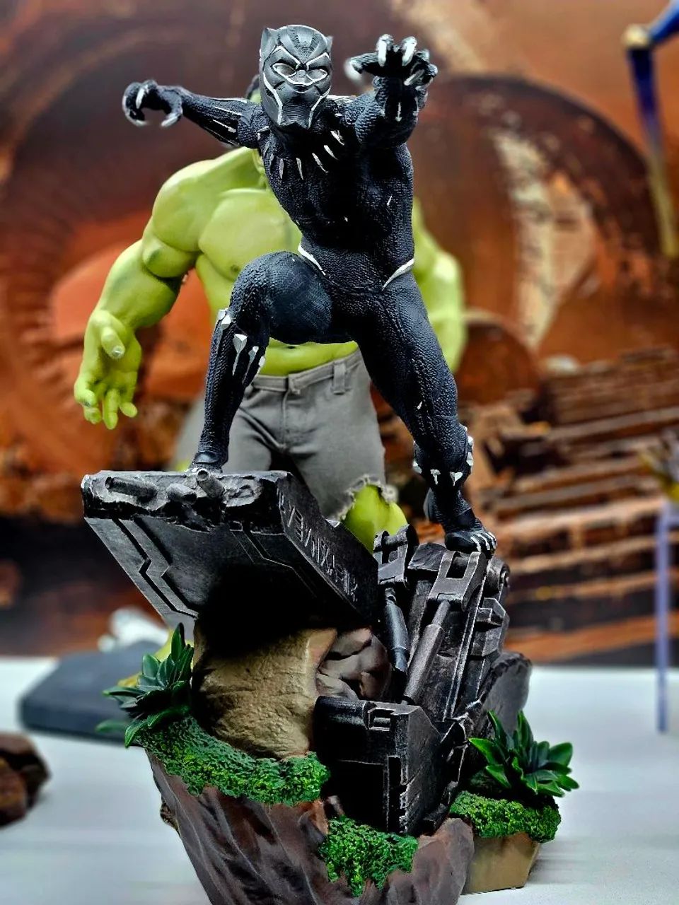 Estátua Pantera Negra (Black Panther) Art Scale 1/10 - Iron Studios<br>