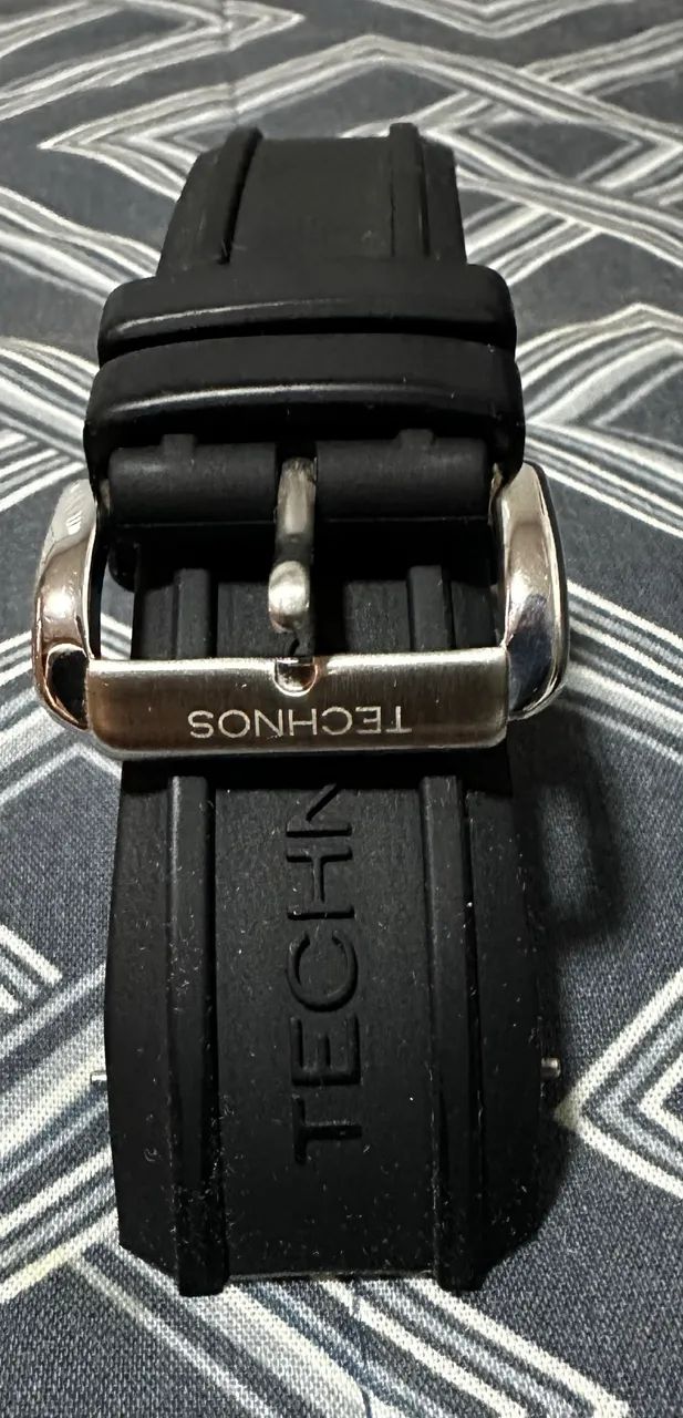 Relógio Technos Masculino Cronógrafo Carbon + Pulseiras - Foto 3