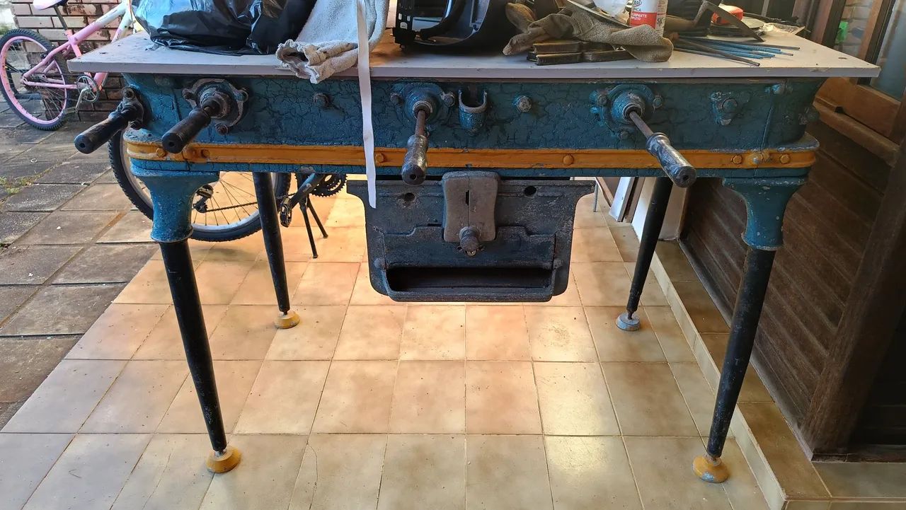 Mesa totó pimbolim antiguidade toda de Alumínio. - Foto 2