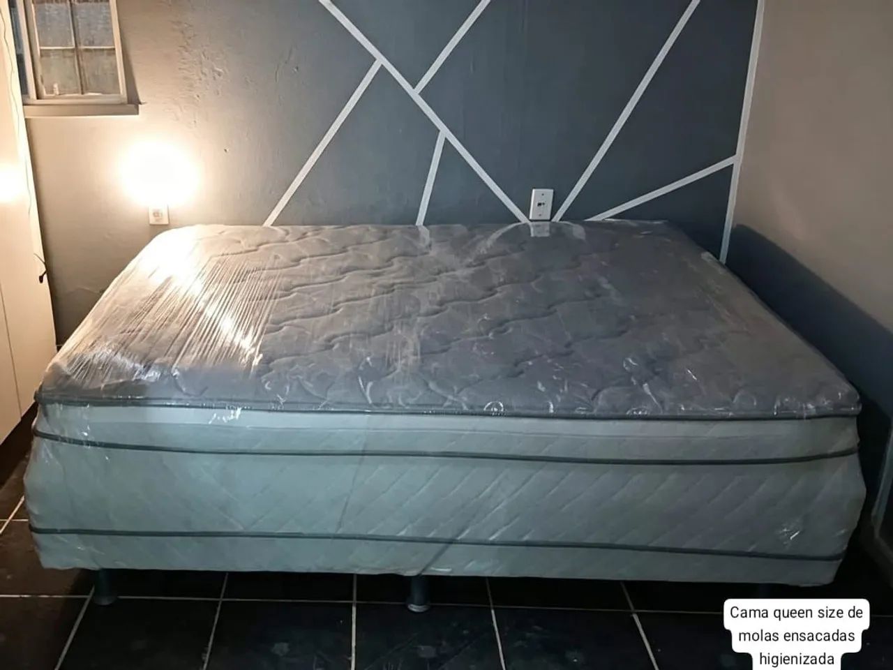 Cama queen size de molas ensacadas higienizada - Foto 2