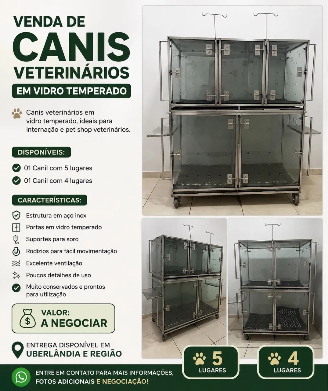 Baias para clínica e Pet Shop 
