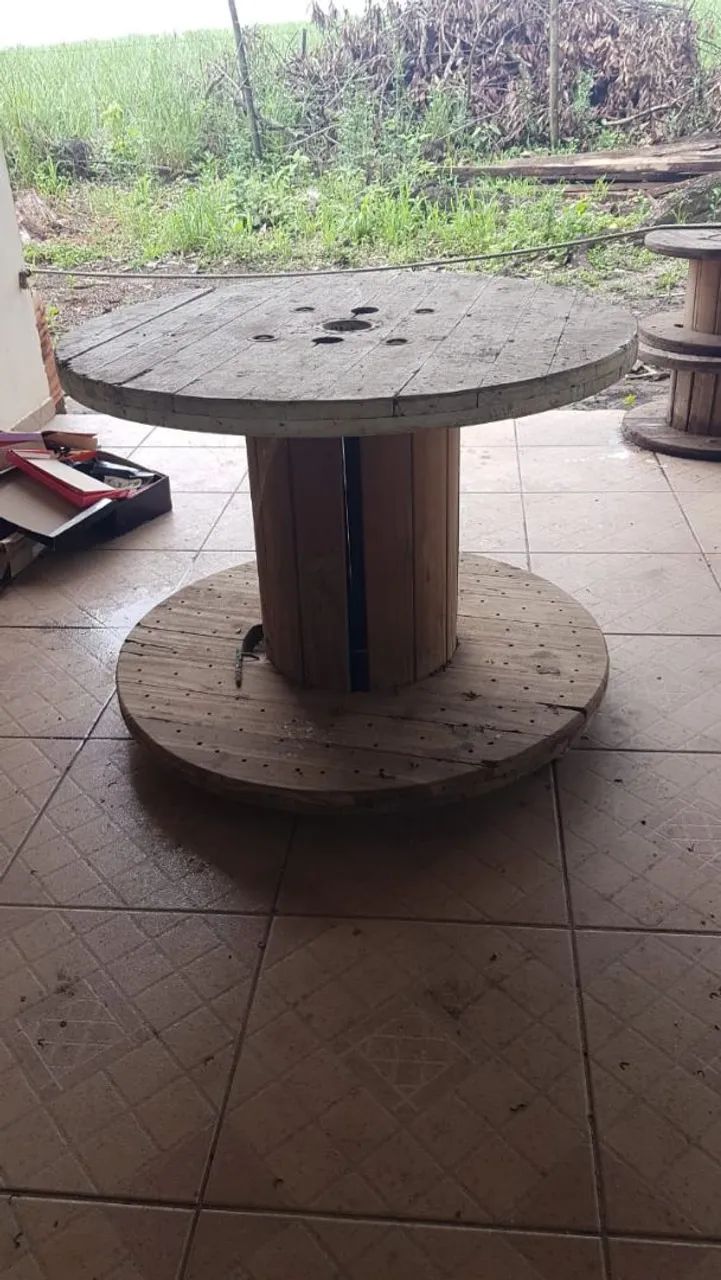 Mesas de carretel com rodas para movimentar  - Foto 2