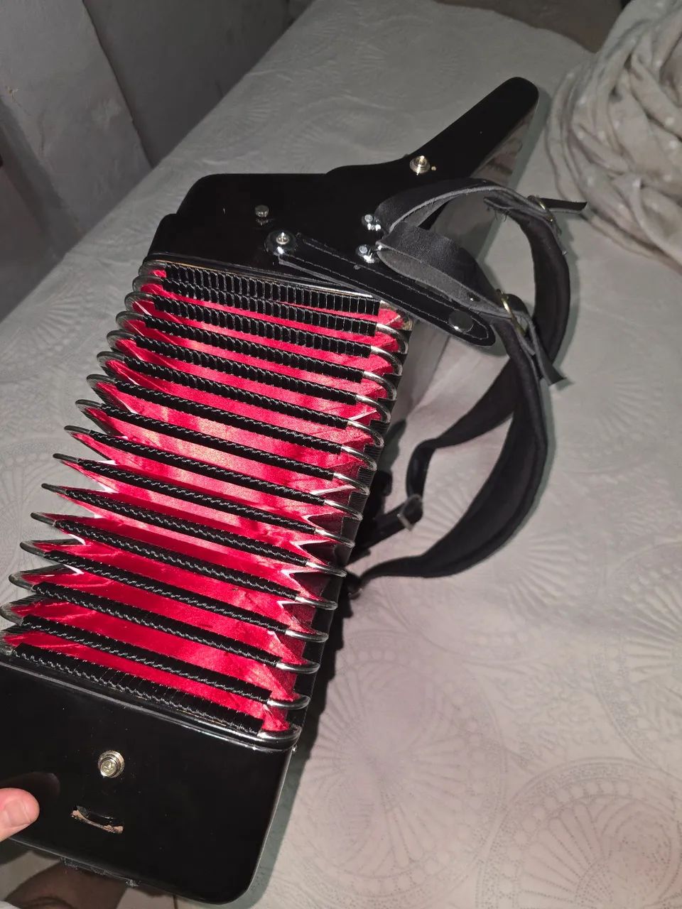 Acordeon Scala 80 Baixos Teclado Piano - Ótimo Estado - Foto 5