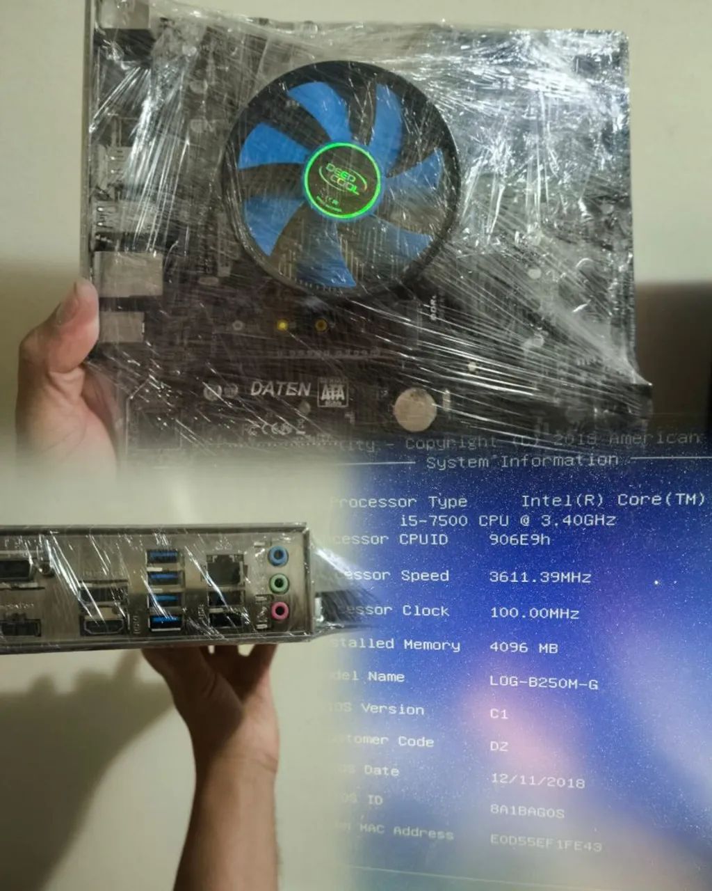 Placa mãe ddr4 + processador core i5 7 geração