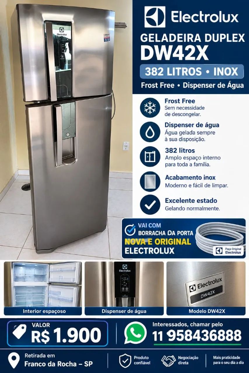 Vendo geladeira duplex