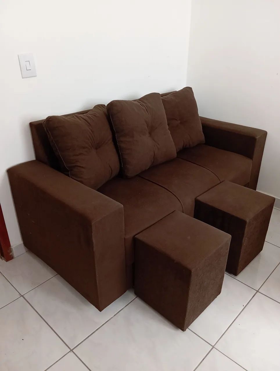 SOFÁ 3 LUGARES SEMINOVO - Foto 2