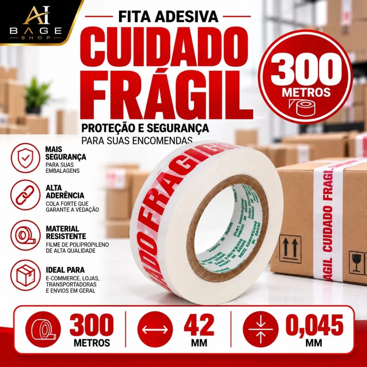 FITA FRÁGIL 300 metros