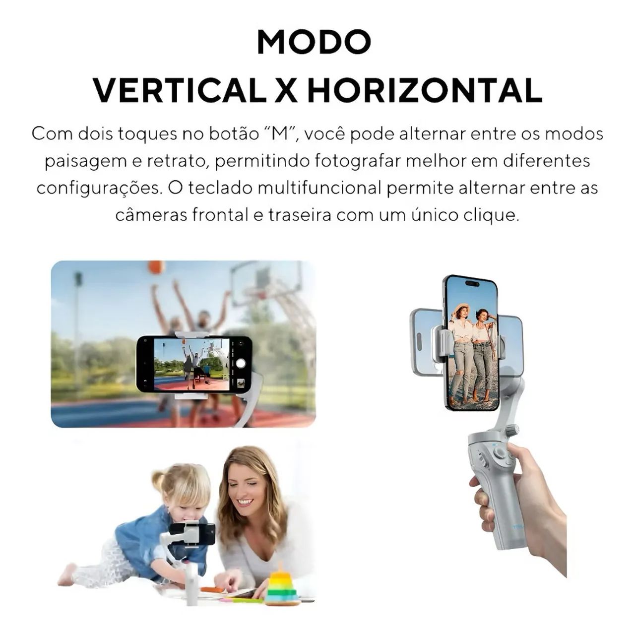Gimbal Estabilizador  Para Celular 3 Eixos Filmagem  - Foto 3