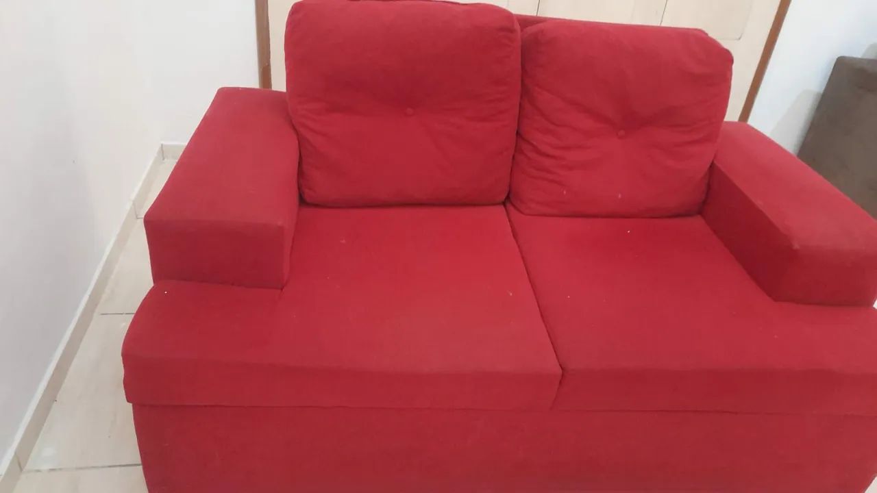 Conjunto de Sofá novo vermelho 2 e 3 lugares - Foto 3